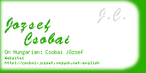 jozsef csobai business card