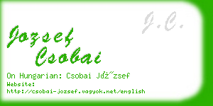 jozsef csobai business card